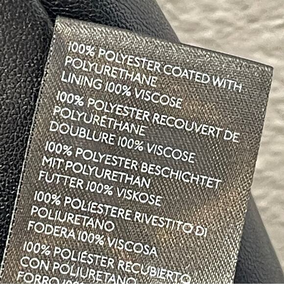 Maeve Anthropologie Faux Vegan Leather Pinafore Dress - Picture 7 of 12